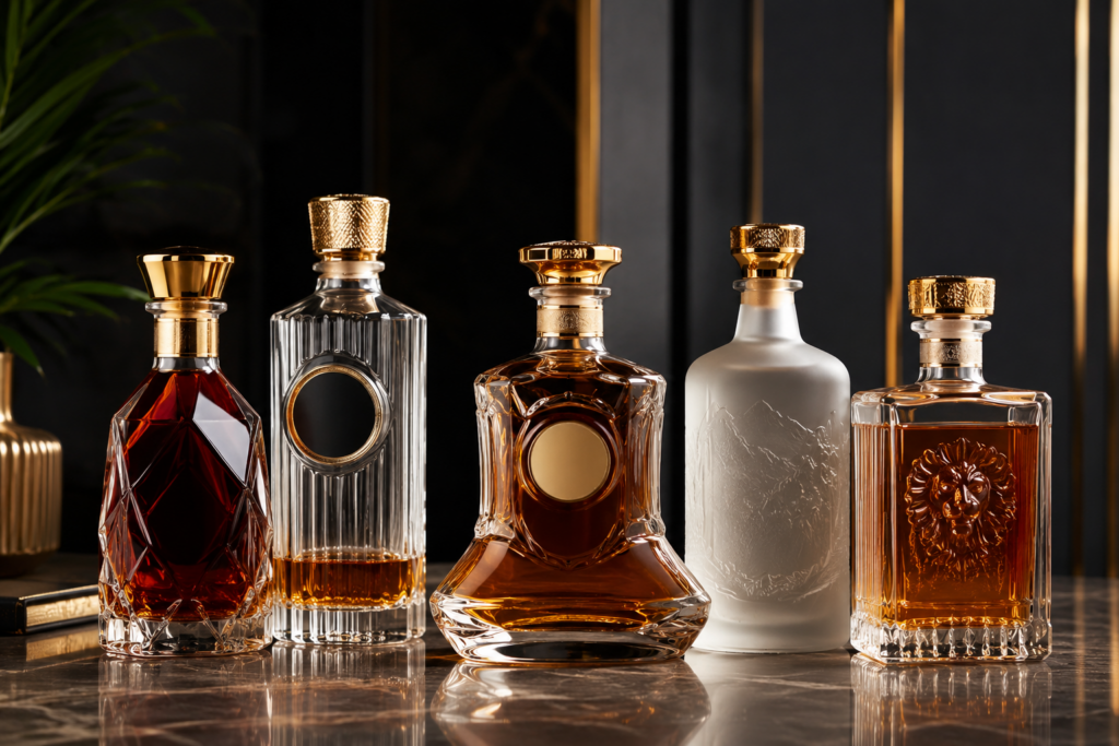 Fancy Glass Liquor Bottles for Luxury Brands